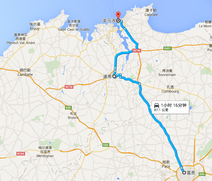 布列塔尼路线图
